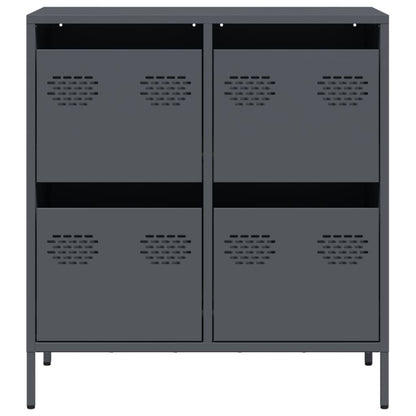 vidaXL Sideboard Anthracite 68x39x73.5 cm Cold-rolled Steel 5