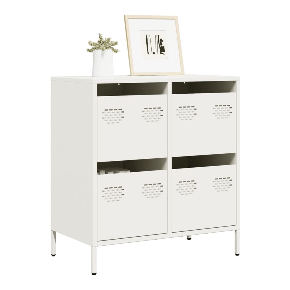 Sideboard 68x39x73,5 cm Cold-rolled Steel White 68 cm