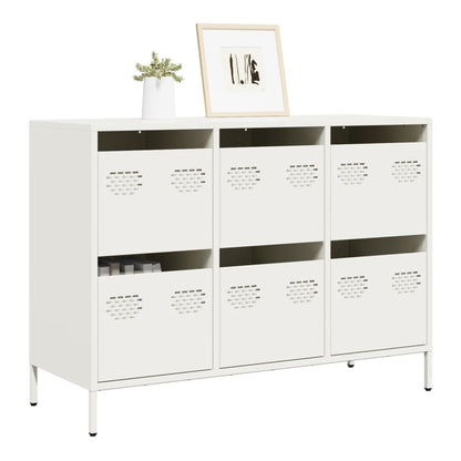 Sideboard 68x39x73,5 cm Cold-rolled Steel White 101.5 cm