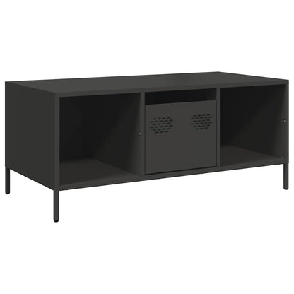 vidaXL Coffee Table Black 101.5x50x43.5 cm Cold-rolled Steel 2