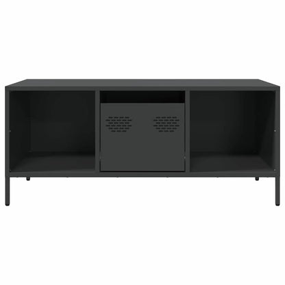 vidaXL Coffee Table Black 101.5x50x43.5 cm Cold-rolled Steel 4