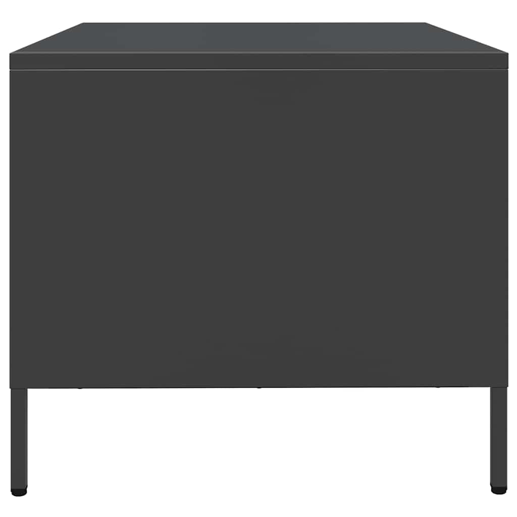 vidaXL Coffee Table Black 101.5x50x43.5 cm Cold-rolled Steel 6