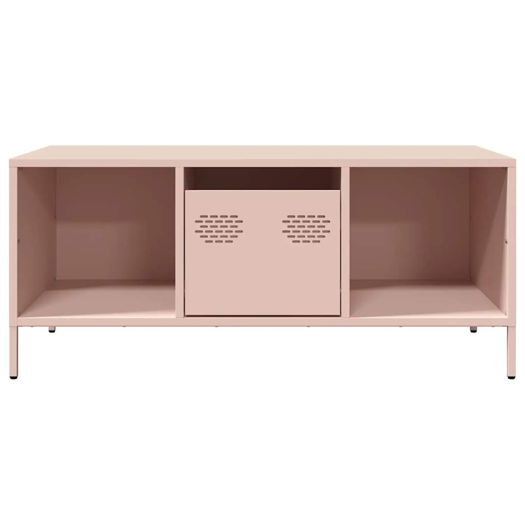 vidaXL Coffee Table Pink 101.5x50x43.5 cm Cold-rolled Steel 4