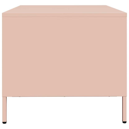 vidaXL Coffee Table Pink 101.5x50x43.5 cm Cold-rolled Steel 6