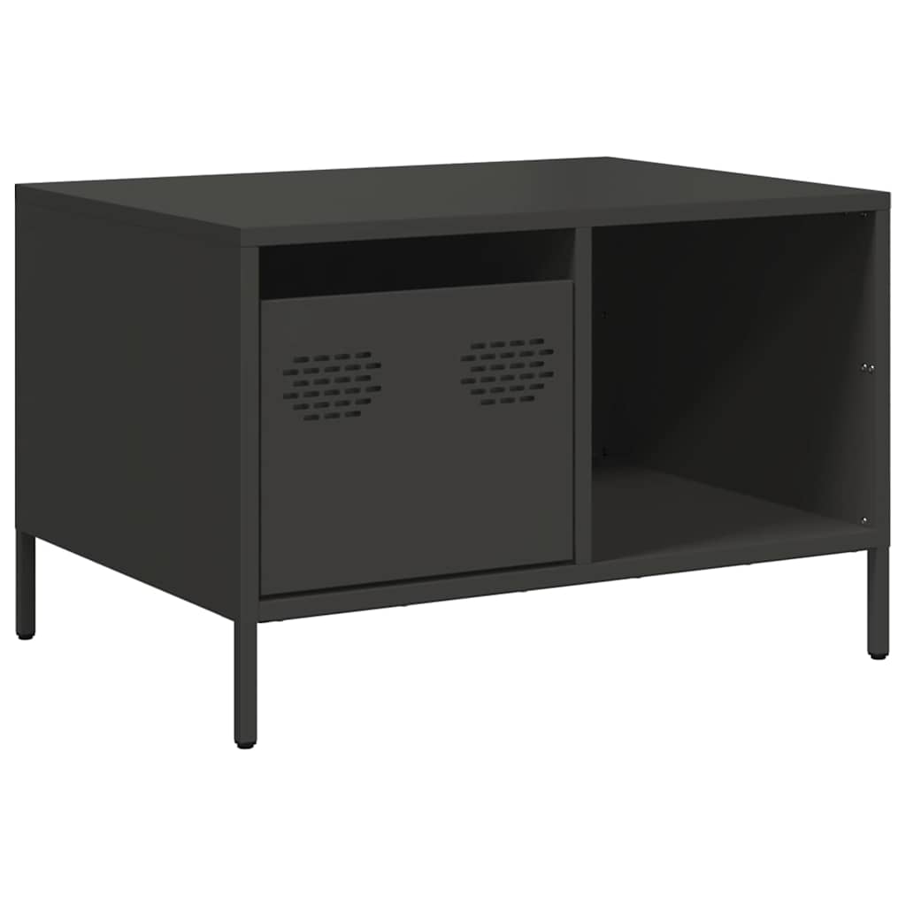 vidaXL Coffee Table Black 68.5x50x43.5 cm Cold-rolled Steel 2