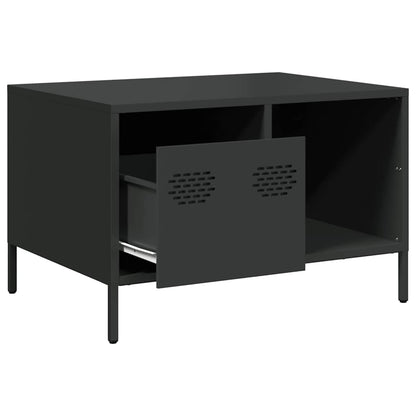 vidaXL Coffee Table Black 68.5x50x43.5 cm Cold-rolled Steel 5