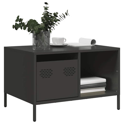 vidaXL Coffee Table Black 68.5x50x43.5 cm Cold-rolled Steel 1