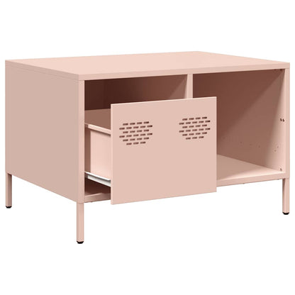 vidaXL Coffee Table Pink 68.5x50x43.5 cm Cold-rolled Steel 5