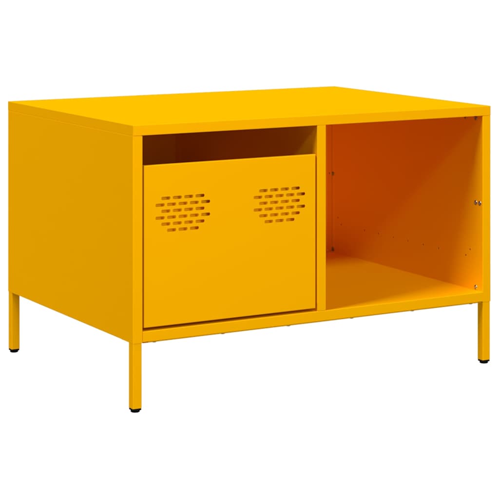 vidaXL Coffee Table Mustard Yellow 68.5x50x43.5 cm Cold-rolled Steel 2