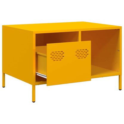 vidaXL Coffee Table Mustard Yellow 68.5x50x43.5 cm Cold-rolled Steel 5