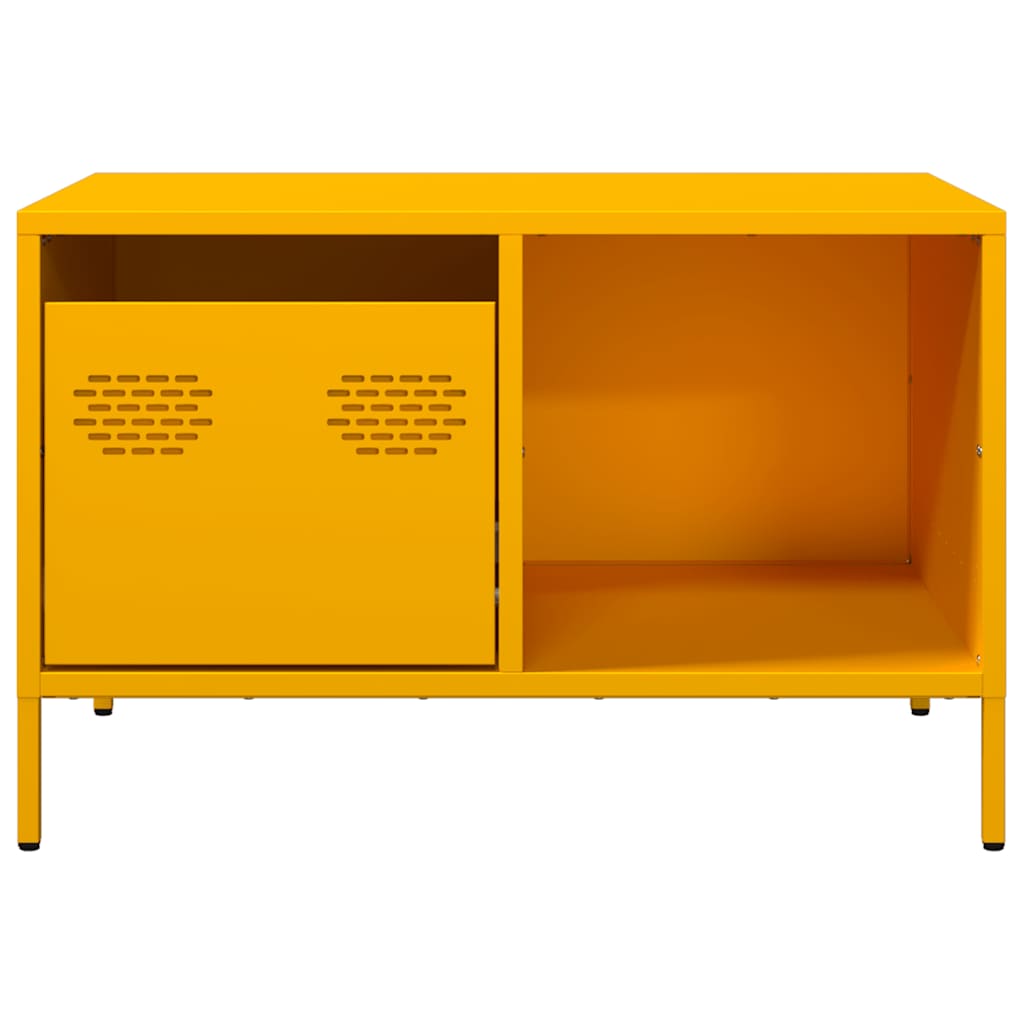 vidaXL Coffee Table Mustard Yellow 68.5x50x43.5 cm Cold-rolled Steel 6