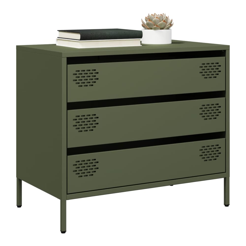 Sideboard 68x39x58,5 cm Cold-rolled Steel Green