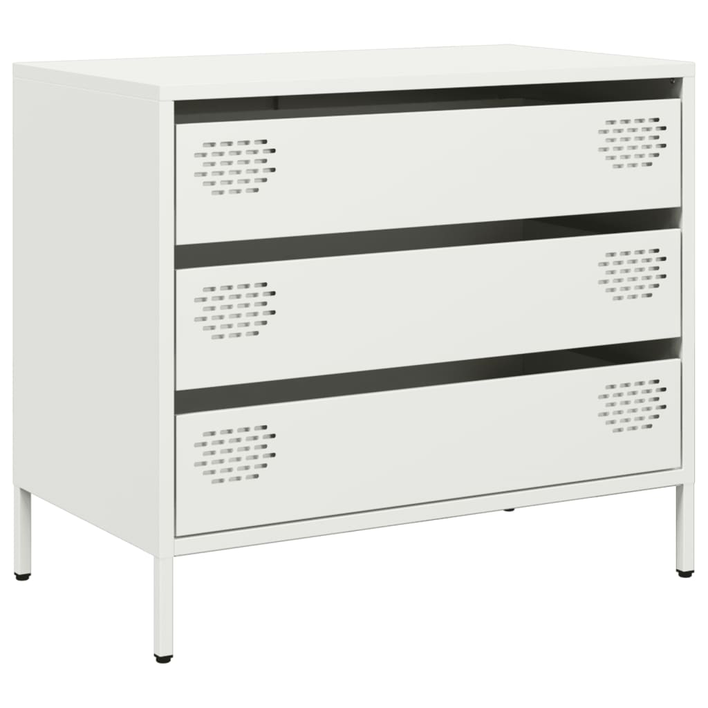 vidaXL Sideboard White 68x39x58.5 cm Cold-rolled Steel 2
