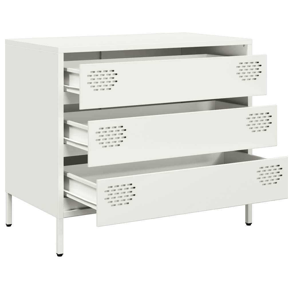 vidaXL Sideboard White 68x39x58.5 cm Cold-rolled Steel 4