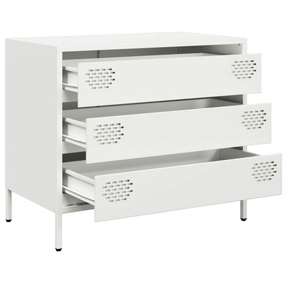vidaXL Sideboard White 68x39x58.5 cm Cold-rolled Steel 4