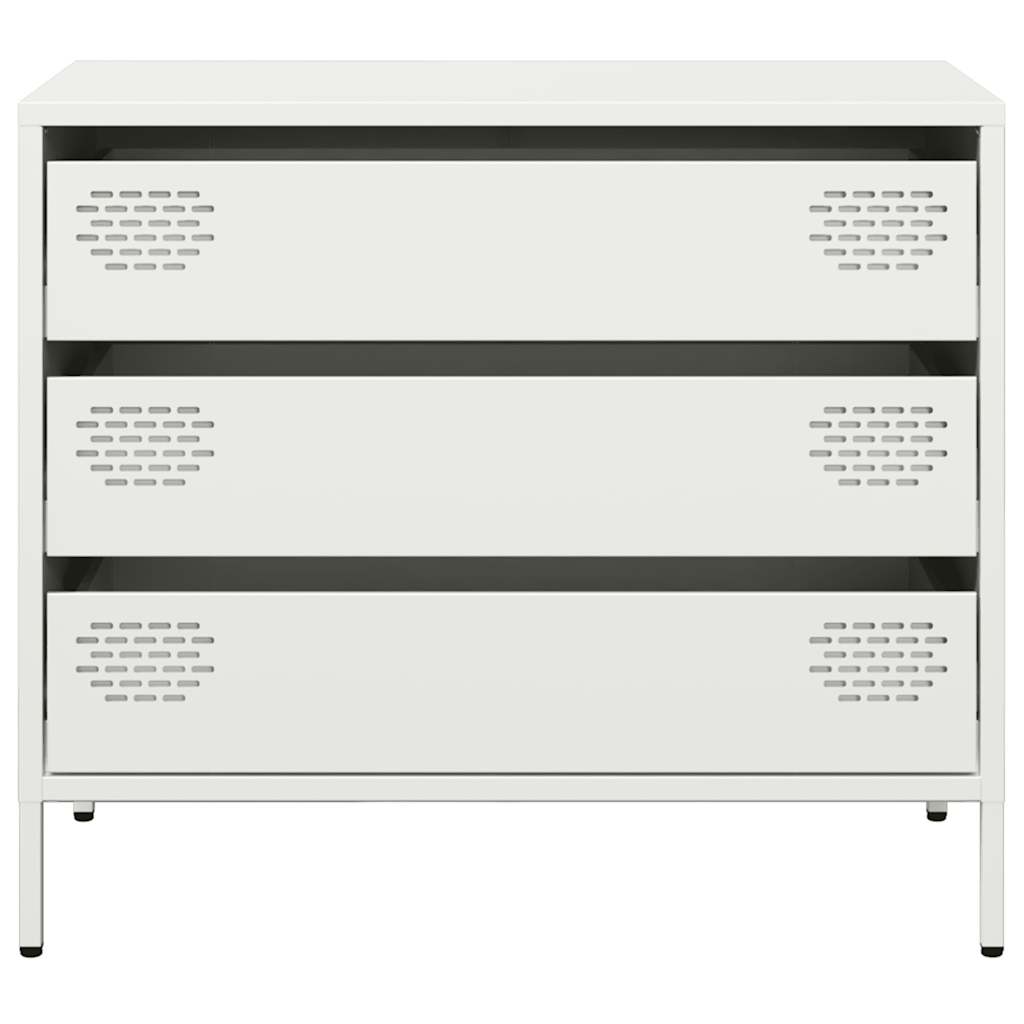 vidaXL Sideboard White 68x39x58.5 cm Cold-rolled Steel 5