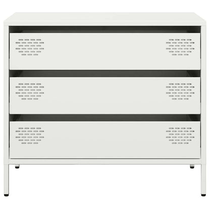 vidaXL Sideboard White 68x39x58.5 cm Cold-rolled Steel 5