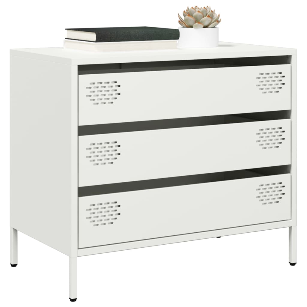 vidaXL Sideboard White 68x39x58.5 cm Cold-rolled Steel 1