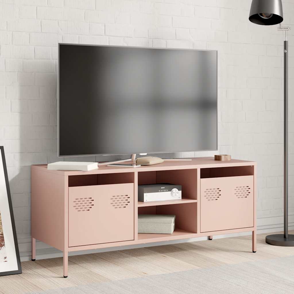 vidaXL TV Cabinet Pink 101.5x39x43.5 cm Cold-rolled Steel 3