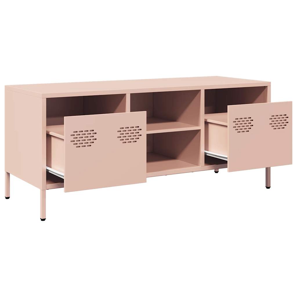 vidaXL TV Cabinet Pink 101.5x39x43.5 cm Cold-rolled Steel 5