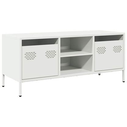 vidaXL TV Cabinet White 101.5x39x43.5 cm Cold-rolled Steel 2