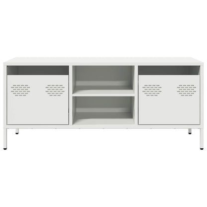 vidaXL TV Cabinet White 101.5x39x43.5 cm Cold-rolled Steel 4