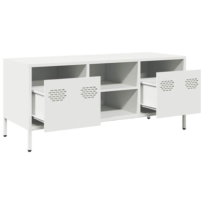 vidaXL TV Cabinet White 101.5x39x43.5 cm Cold-rolled Steel 5