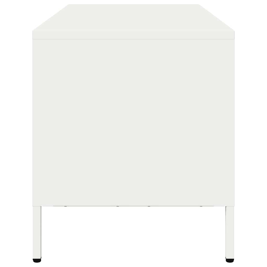 vidaXL TV Cabinet White 101.5x39x43.5 cm Cold-rolled Steel 6