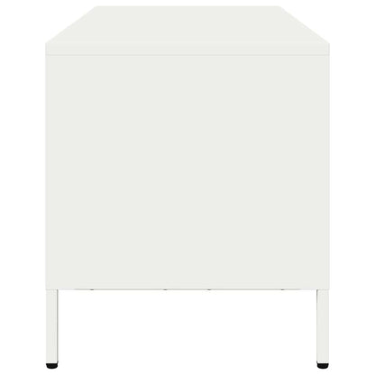 vidaXL TV Cabinet White 101.5x39x43.5 cm Cold-rolled Steel 6
