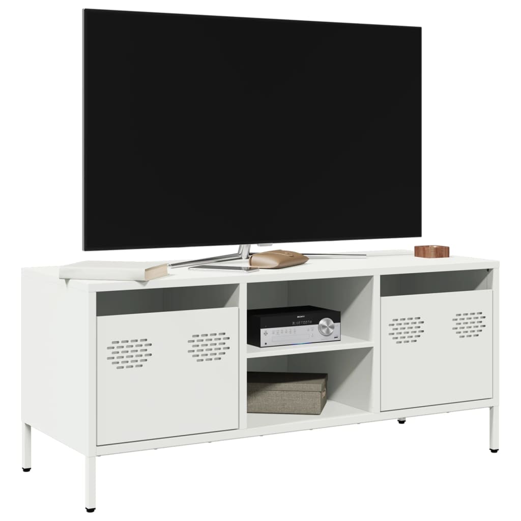 vidaXL TV Cabinet White 101.5x39x43.5 cm Cold-rolled Steel 1