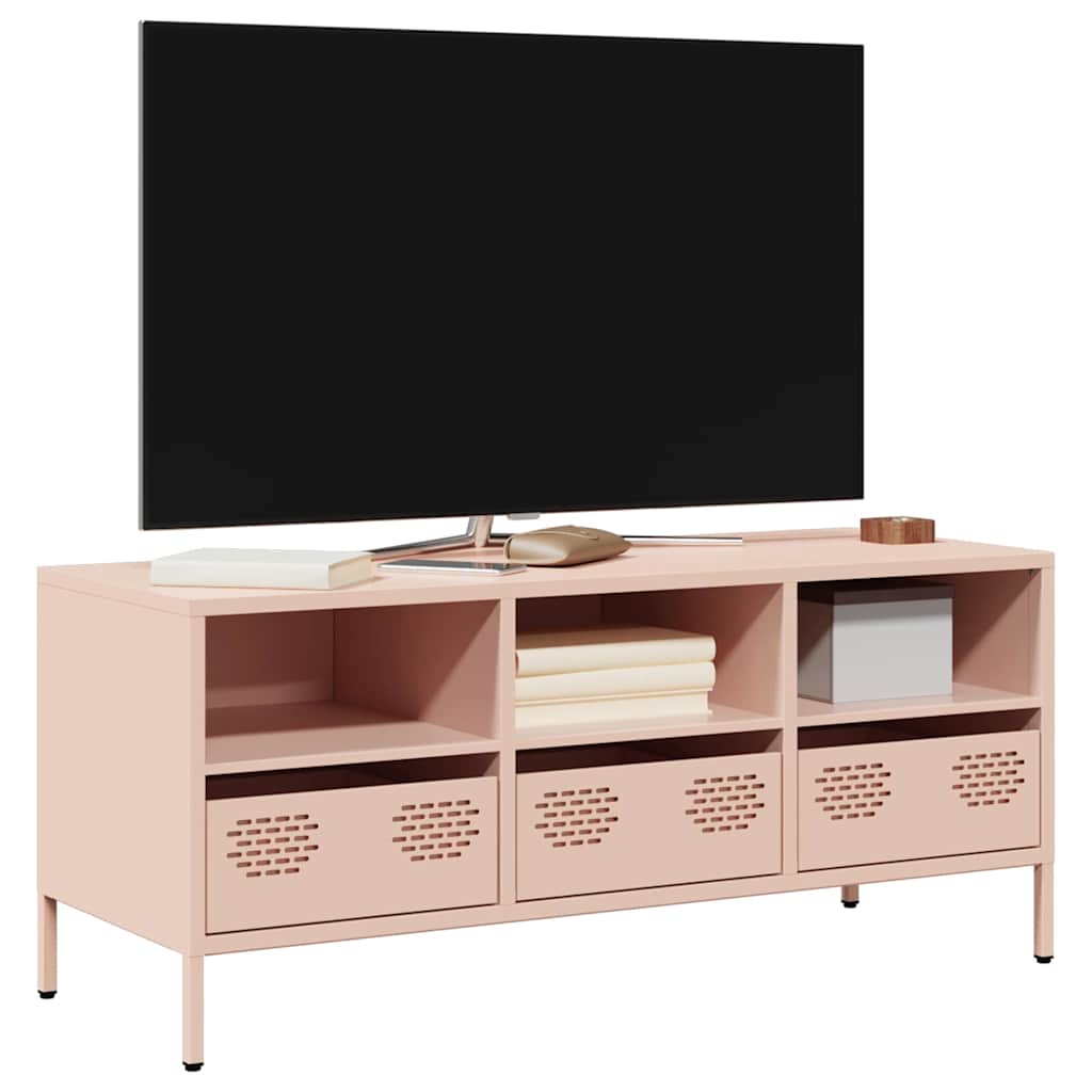 vidaXL TV Cabinet Pink 101.5x39x43.5 cm Cold-rolled Steel 1