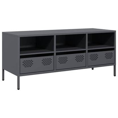 vidaXL TV Cabinet Anthracite 101.5x39x43.5 cm Cold-rolled Steel 2