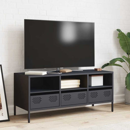 vidaXL TV Cabinet Anthracite 101.5x39x43.5 cm Cold-rolled Steel 3