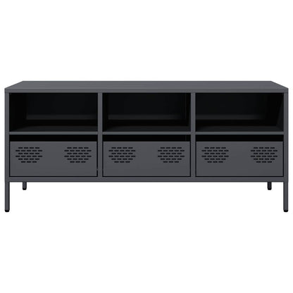 vidaXL TV Cabinet Anthracite 101.5x39x43.5 cm Cold-rolled Steel 4