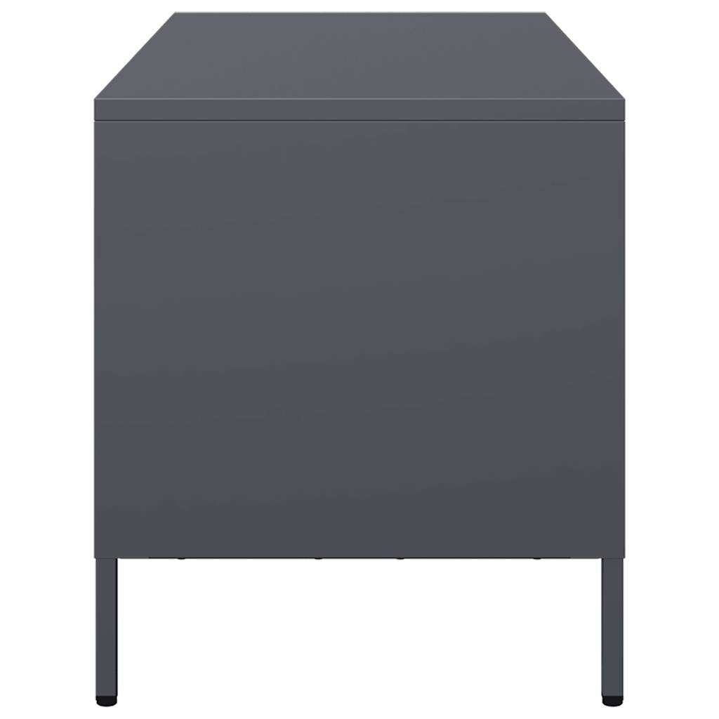 vidaXL TV Cabinet Anthracite 101.5x39x43.5 cm Cold-rolled Steel 6