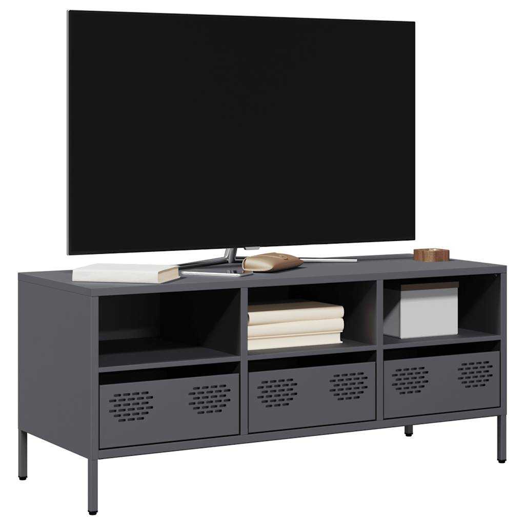 vidaXL TV Cabinet Anthracite 101.5x39x43.5 cm Cold-rolled Steel 1