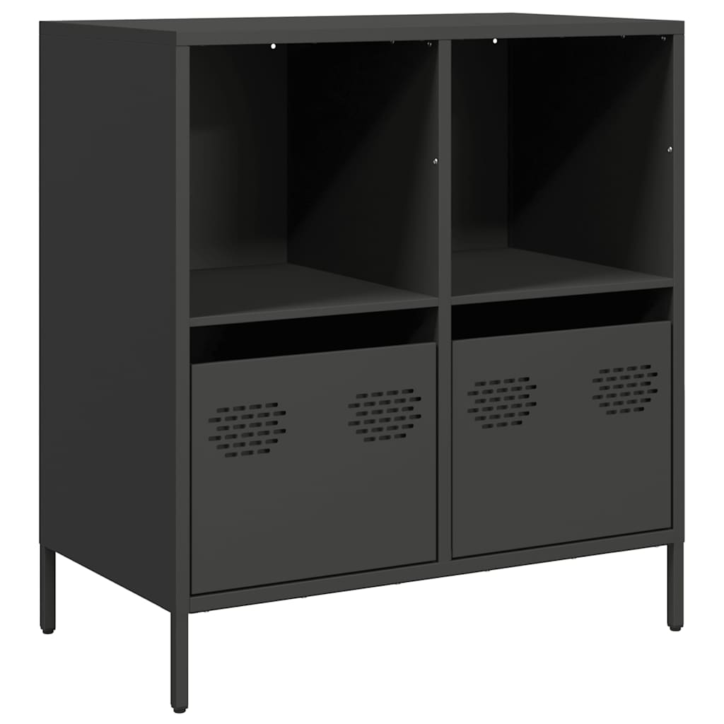 vidaXL Sideboard Black 68x39x73.5 cm Cold-rolled Steel 2