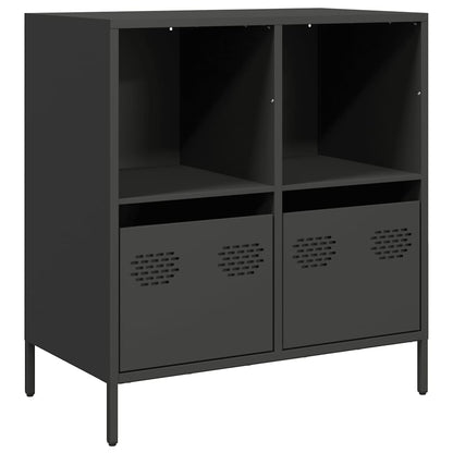 vidaXL Sideboard Black 68x39x73.5 cm Cold-rolled Steel 2