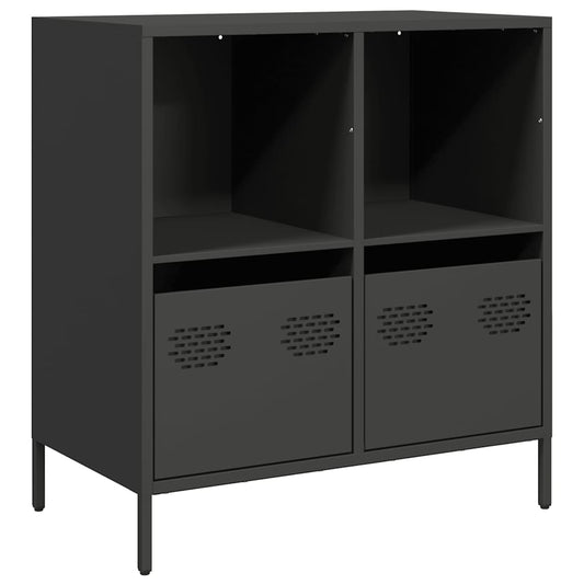 vidaXL Sideboard Black 68x39x73.5 cm Cold-rolled Steel 2