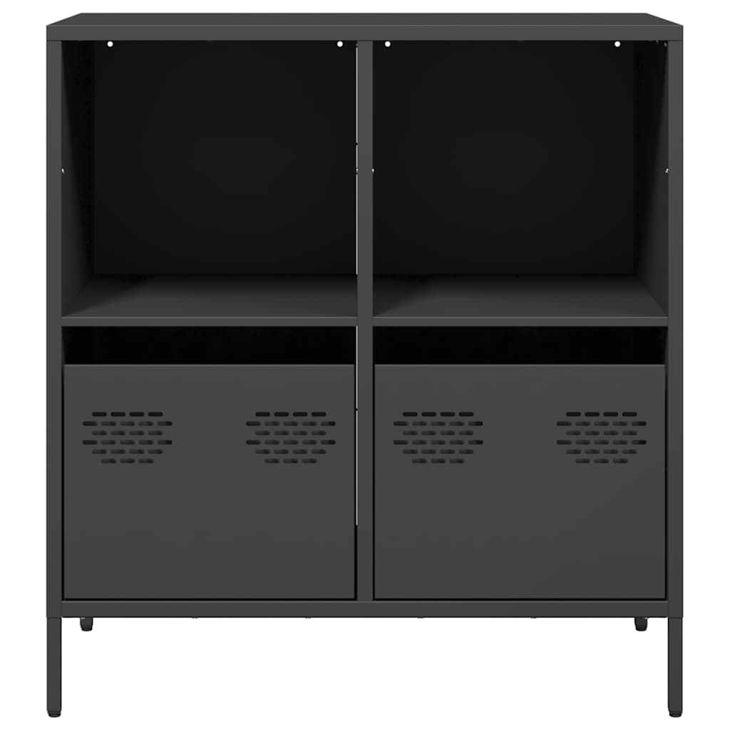 vidaXL Sideboard Black 68x39x73.5 cm Cold-rolled Steel 4