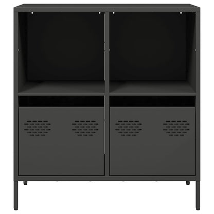 vidaXL Sideboard Black 68x39x73.5 cm Cold-rolled Steel 4