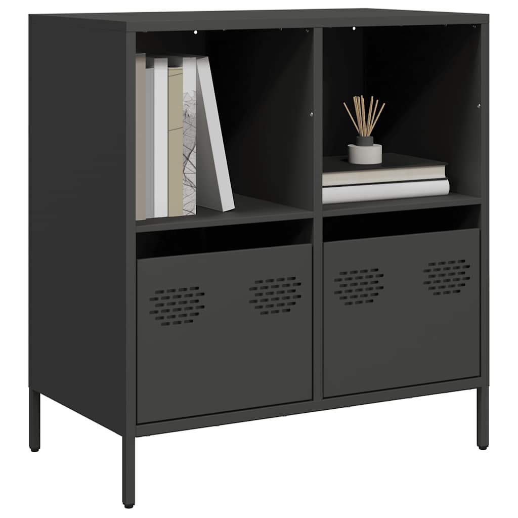 vidaXL Sideboard Black 68x39x73.5 cm Cold-rolled Steel 1
