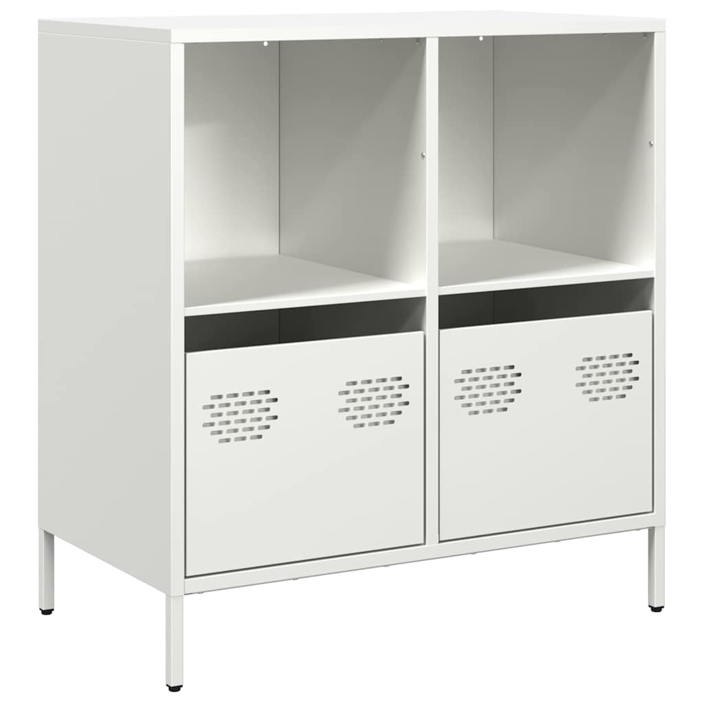 vidaXL Sideboard White 68x39x73.5 cm Cold-rolled Steel 2