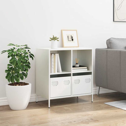 vidaXL Sideboard White 68x39x73.5 cm Cold-rolled Steel 3