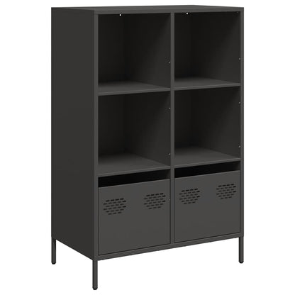 vidaXL Highboard Black 68x39x103.5 cm Steel 2