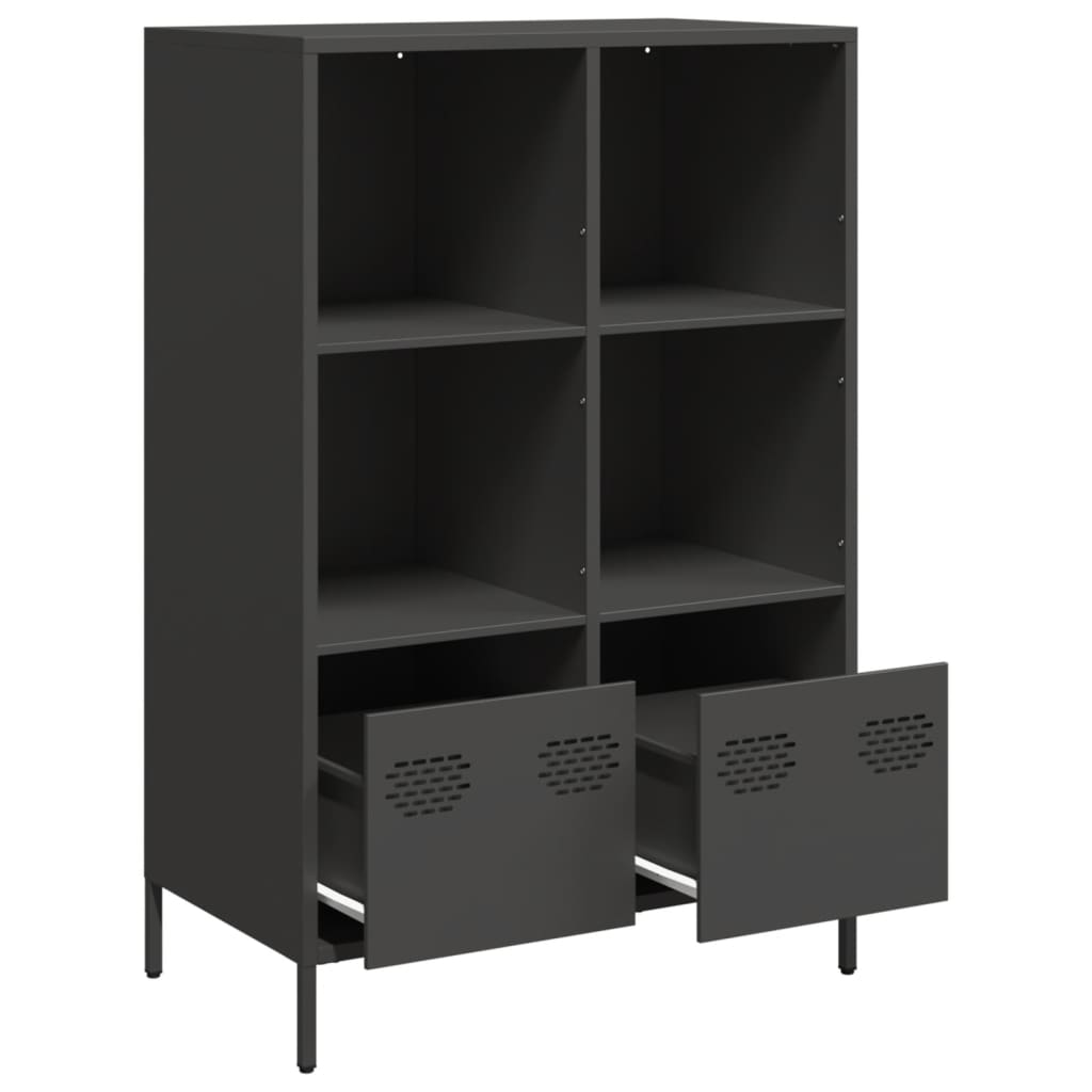 vidaXL Highboard Black 68x39x103.5 cm Steel 4
