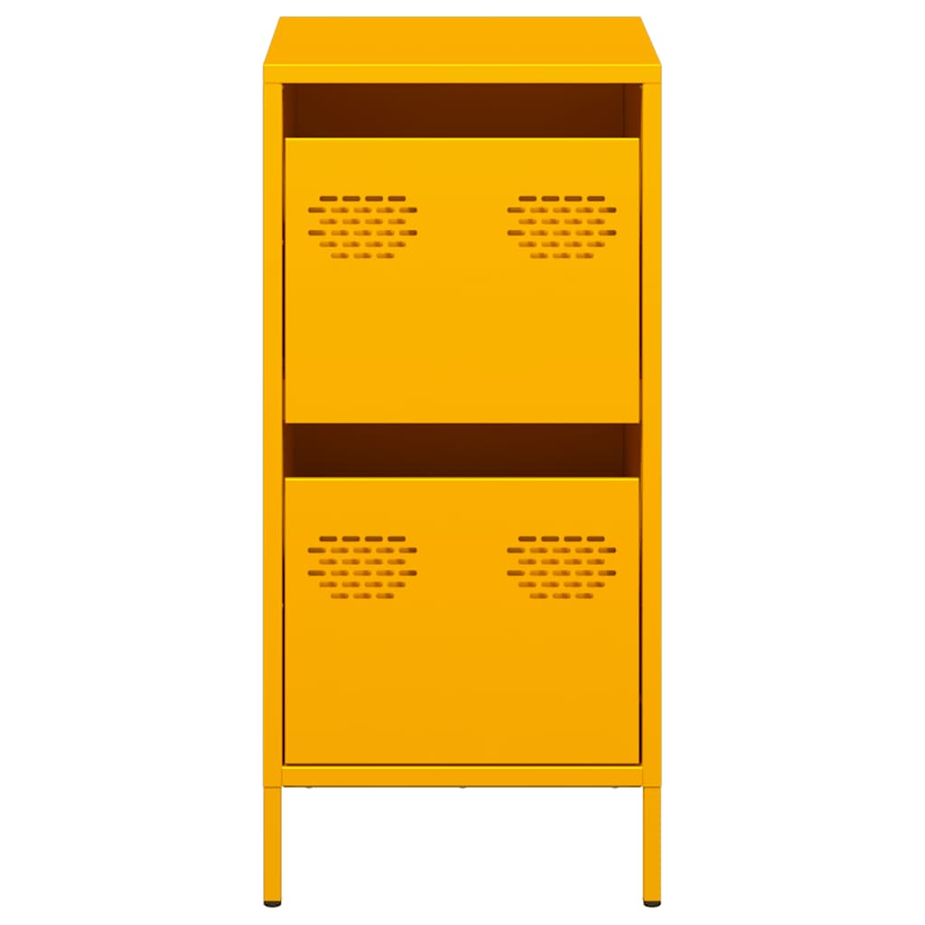 vidaXL Sideboard Mustard Yellow 35x39x73.5 cm Cold-rolled Steel 5