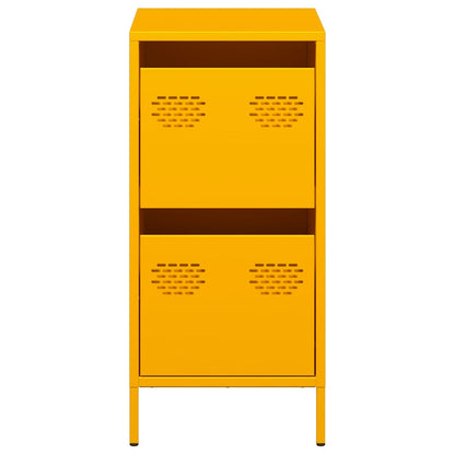 vidaXL Sideboard Mustard Yellow 35x39x73.5 cm Cold-rolled Steel 5