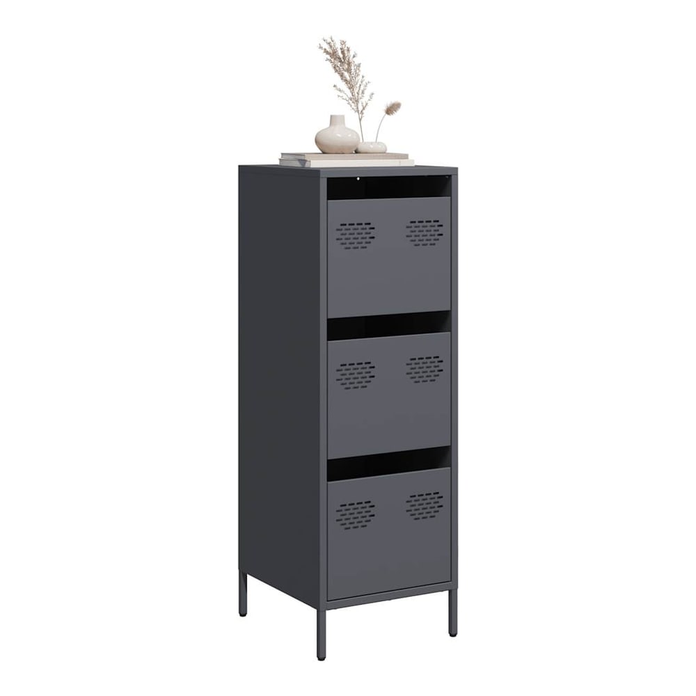 Highboard 39x35x103,5 cm Steel Anthracite