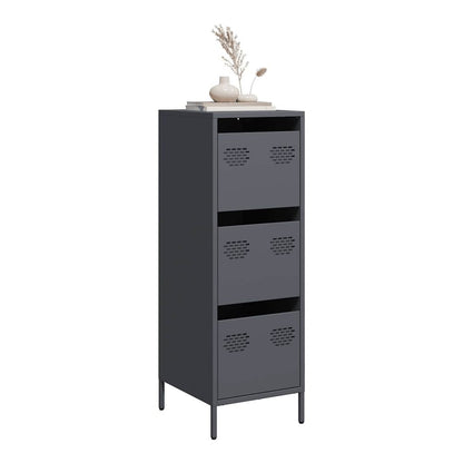 Highboard 39x35x103,5 cm Steel Anthracite